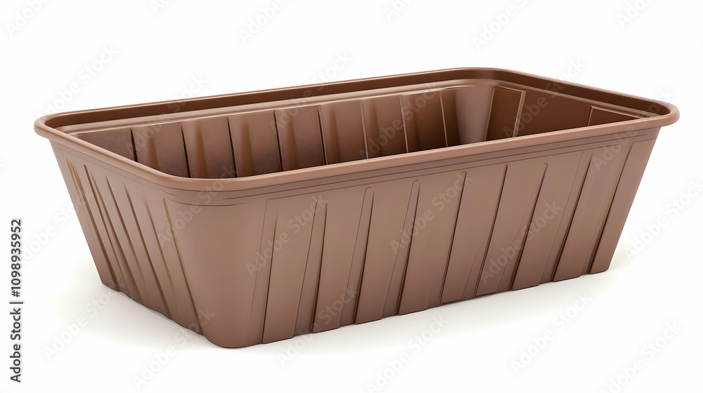 Obraz premium Rectangular Plastic Planting Container for Indoor or Outdoor Gardening and Plant Growth