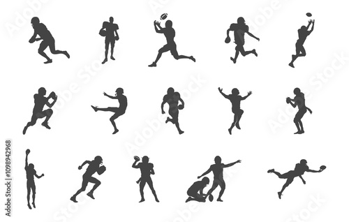 American football players svg, American football players silhouette, Football players svg, Football players silhouette, Football svg. 