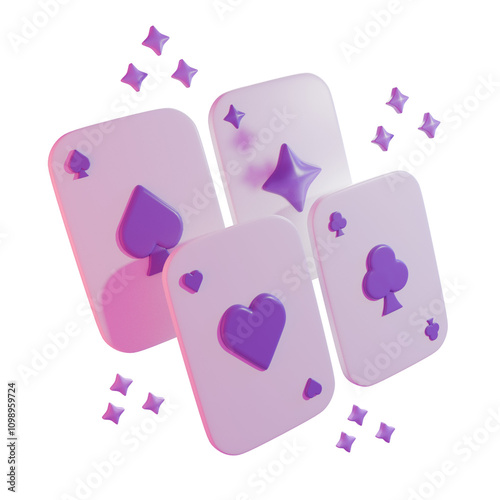 playing cards with hearts