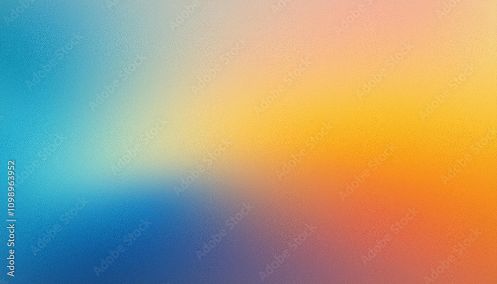 Obraz premium Gradient blurred colorful pastel paper background. Colorful pattern. Fantasy texture. Grainy orange blue yellow noise texture backdrop.