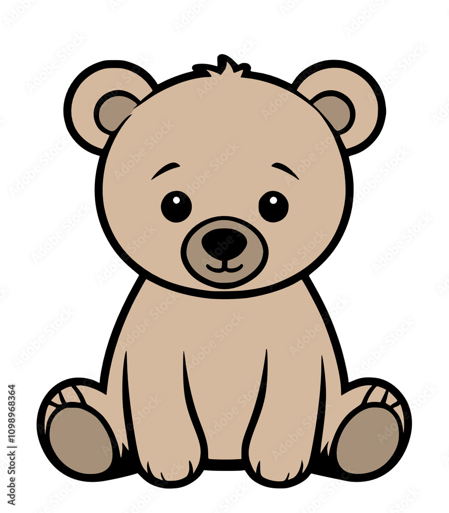 Fototapeta premium isolated cute bear cartoon