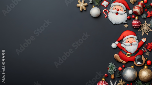 New Year or Christmas festival card poster or wallpaper, it can be used in advertising. There is space to text. photo