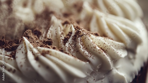 A dark chocolate stout cake with whipped Irish cream frosting 
