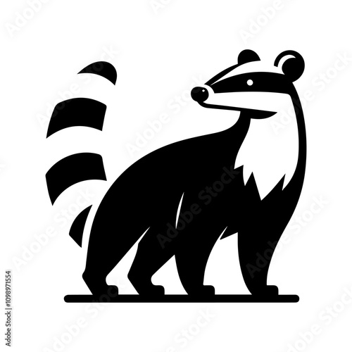 Simple Vector Icon of a Coati – Logo Design Illustration