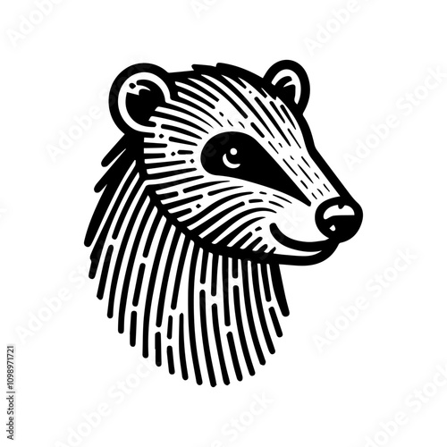 Simple Vector Icon of a Coati head – Logo Design Illustration