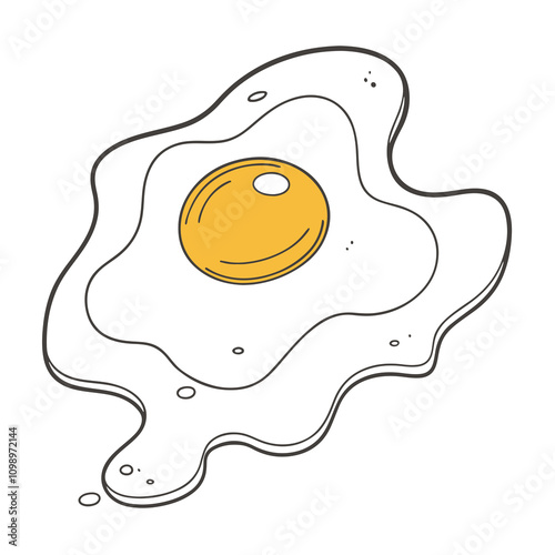 A Beautiful Fried egg icon vector on white background, Fried egg