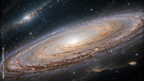 Cosmic dust swirling in a planetary ring, galactic horizon, planetary ring, astronomy, cosmic dust, astrophysics photo