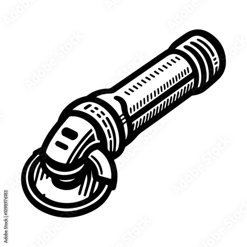 Simple Vector Icon of a Angle grinder – Logo Design Illustration