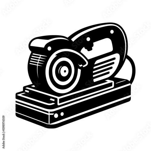 Simple Vector Icon of a Belt sander  – Logo Design Illustration
