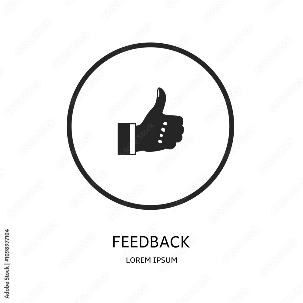 Obraz premium Logo vector design for business. Feedback logos.