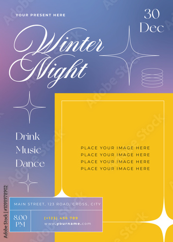 Winter Night Party Flyer