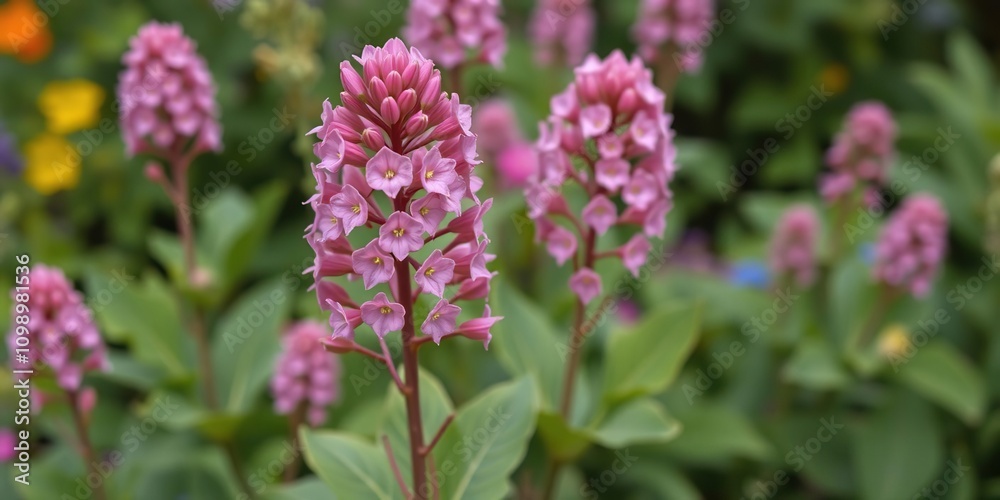 Obraz premium Pink Valerian Flowers Blooming in Garden, herbes de parfum, garden blooms, pink flowers