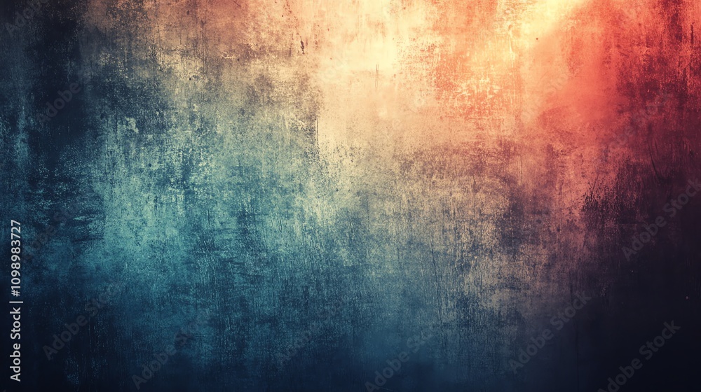 Obraz premium Grunge style background in orange, pink, and blue tones.
