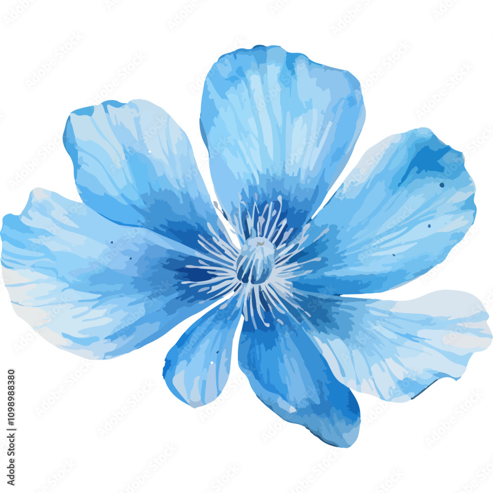 Obraz premium blue flower isolated on white