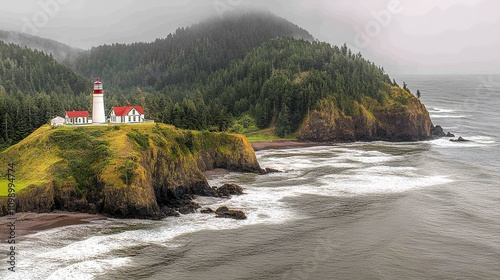 Travel adventure exploring the majestic lighthouse at cape perpetua oregon scenic ocean view nature wonders