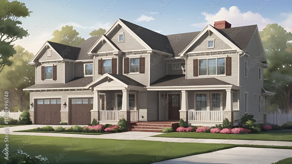 Obraz premium Front house design of usa 
