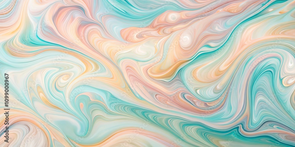 Fototapeta premium Abstract Swirling Pastel Hues A Serene and Elegant Background Image