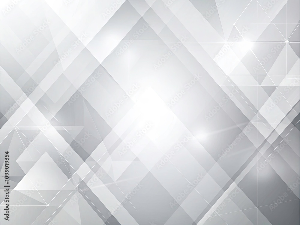 Fototapeta premium Abstract White and Gray Gradient Background Banner with Geometric Modern Design for Creative Projects and Digital Media