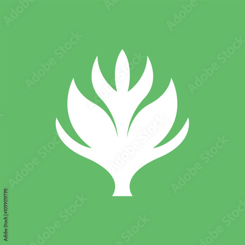 Minimalistic Flower and Leaf Logo Template Design