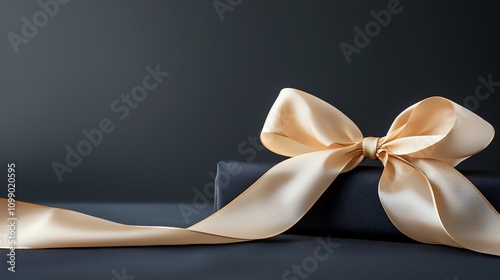 Elegant gift box with satin ribbon bow
