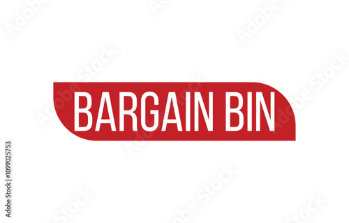 BARGAIN BIN Rubber Stamp Seal Vector illustration isolated on white background