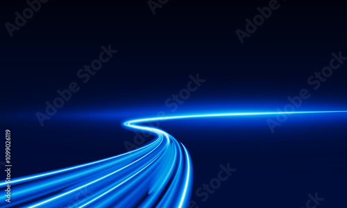 Abstract speed Business Start up launching product with Electric car and city concept Hitech communication concept innovation background,  vector design