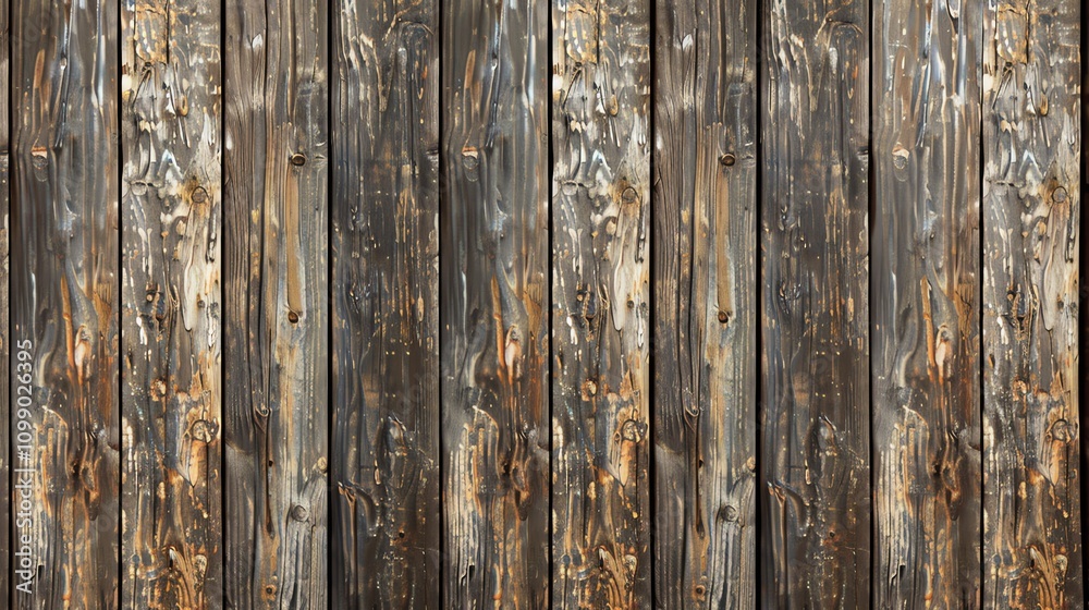 Fototapeta premium A close up of a weathered wood fence.