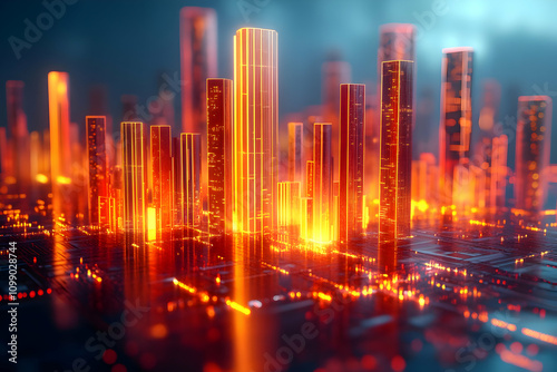 Wallpaper Mural Cyberpunk Cityscape 3D Render Torontodigital.ca