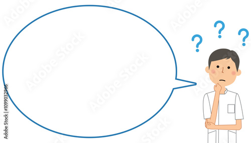 疑問を持つ看護師　ふきだし