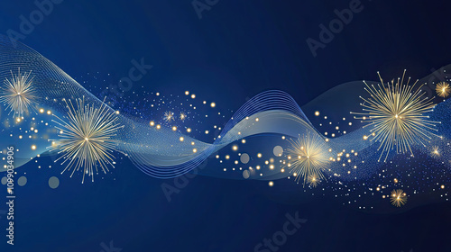 blue christmas background with snowflakes