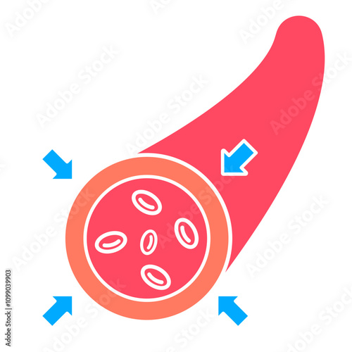 vasoconstriction Blood Vessel icon
