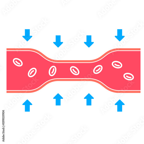 vasoconstriction Blood Vessel icon