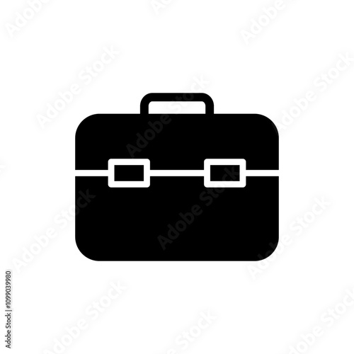 Briefcase icon vector. suitcase sign and symbol. luggage symbol.