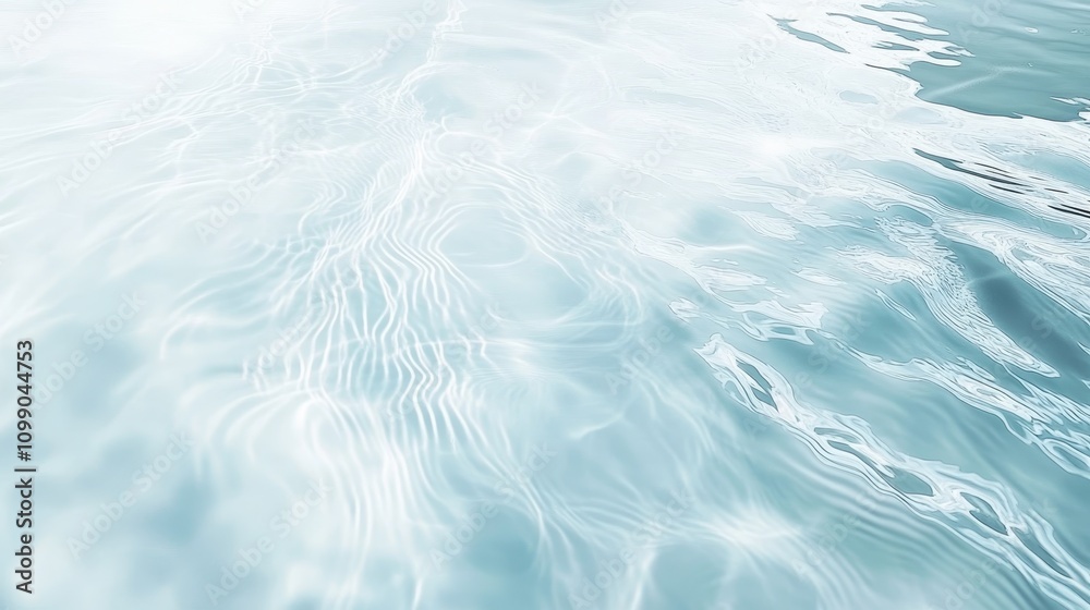 Fototapeta premium The water is blue and has ripples