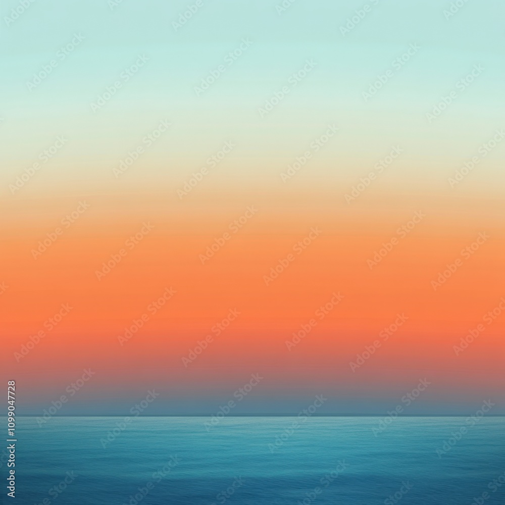 Obraz premium serene ocean sunset with gradient colors