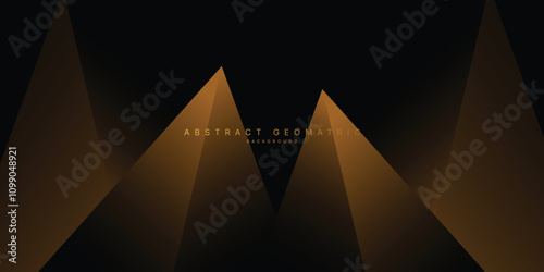 Golden background with luxury dark geometric elements.