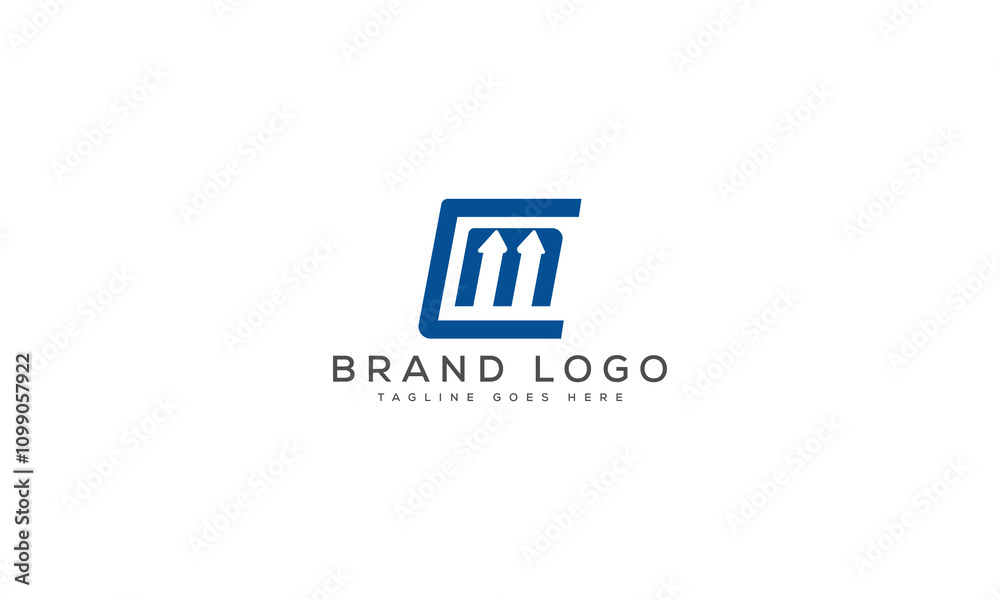 Obraz premium letter CM logo design vector template design for brand.