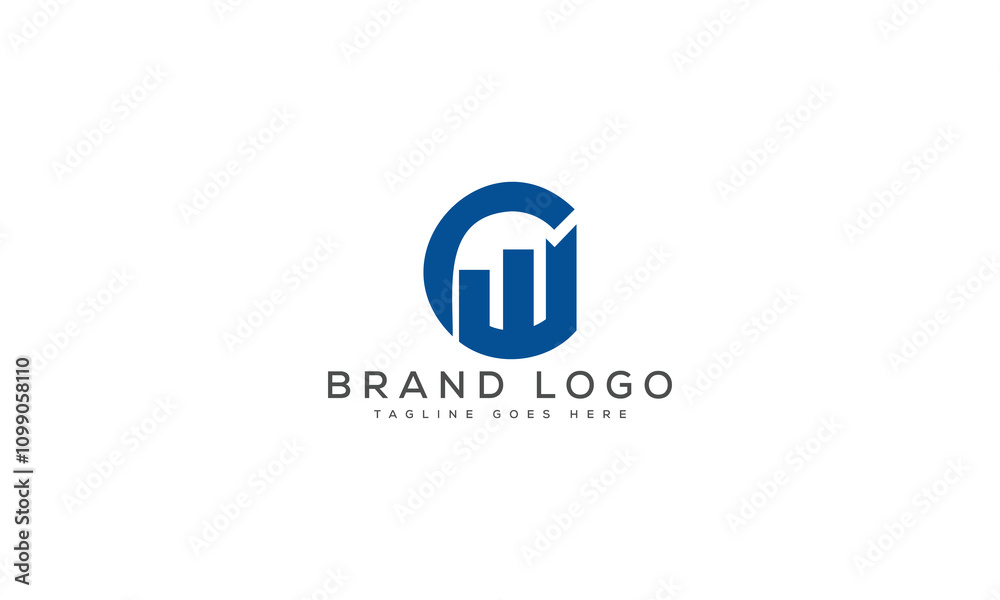 Obraz premium letter CM logo design vector template design for brand.