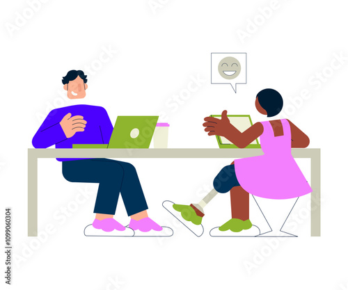 Workplace diversity and inclusion in business meeting