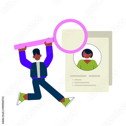 Male recruiter is looking for a candidate for a vacancy