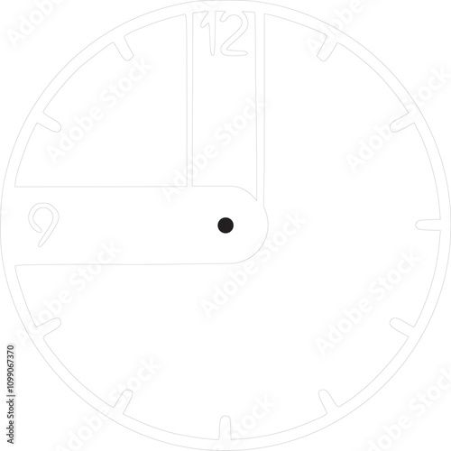 Clock vector dxf file for MDF Acrylic metal more eps file  