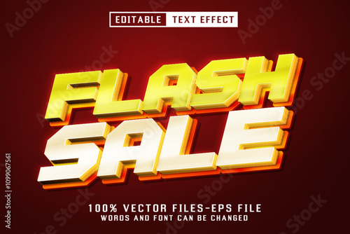 Flash Sale 3d Text - Editable Text Effect