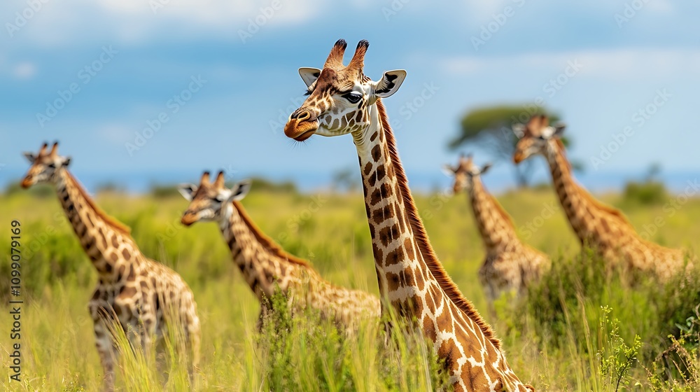 Fototapeta premium Giraffes in African Savanna