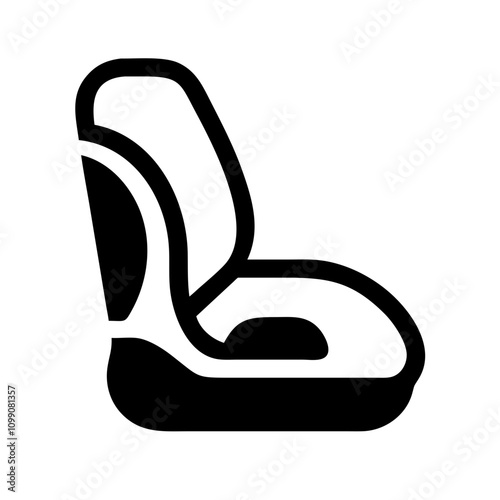 Car seat line icon. Vector illustration 