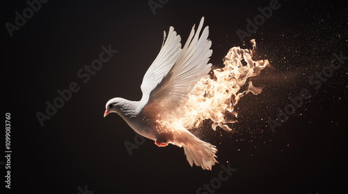 Dove of Fire: A majestic wh...