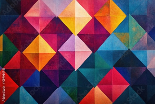 Colorful Squares on Black Background