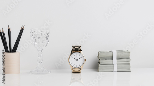 Timeless Elegance: A gold w...