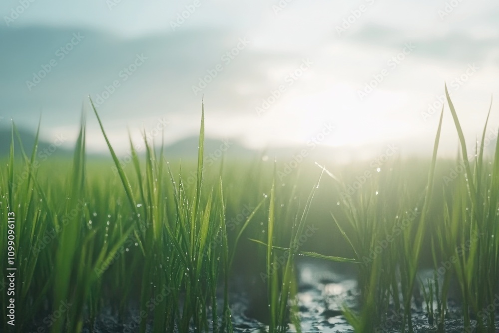 Fototapeta premium grass in the morning
