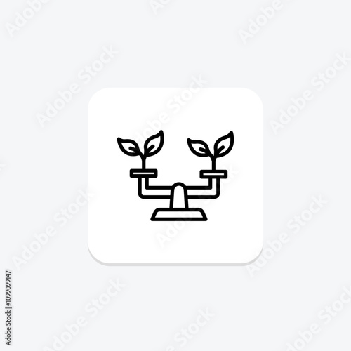 Ecological Balance line icon , vector, pixel perfect, illustrator file