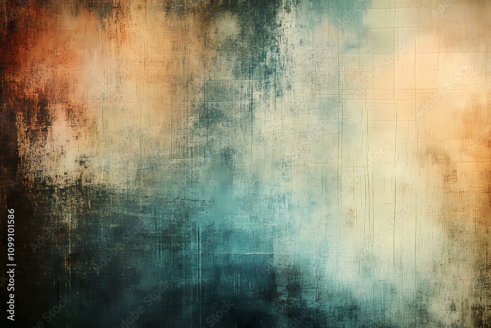 Fototapeta premium Grunge Background with Distressed Textures and Faded Colors